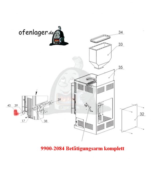 9900-2084 Bestätigungsarm komplett