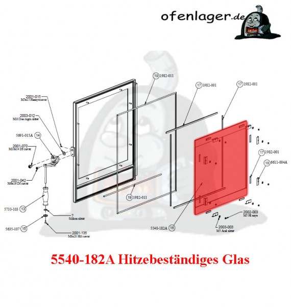 5540-182A Hitzebeständiges Glas