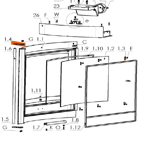 9900-2246 Griffhalter geschw. kpl.