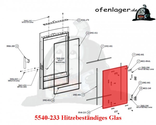 5540-233 Hitzebeständiges Glas