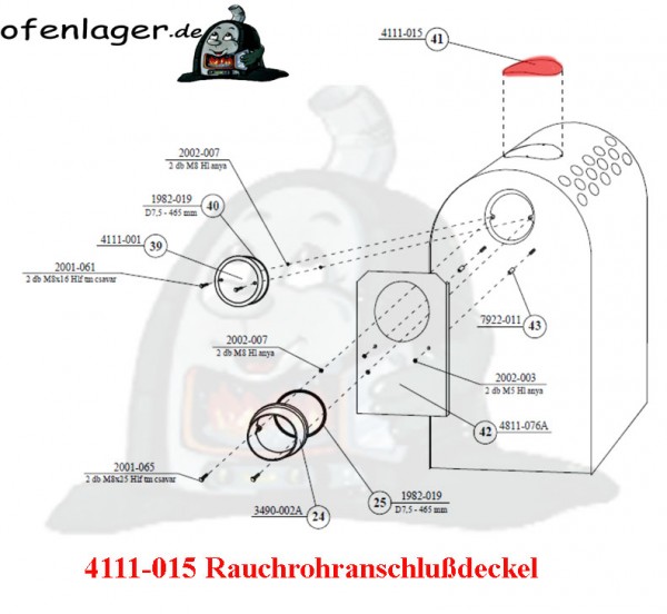 4111-015 Rauchrohranschlußdeckel