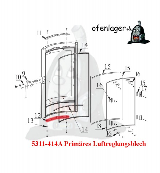 5311-414A Primär Luftregelungsblech