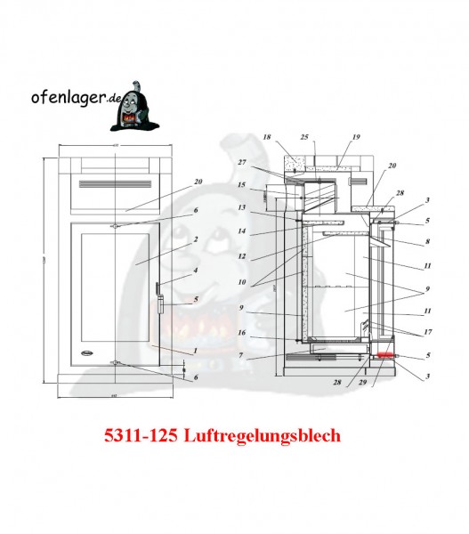 5311-125 Luftregelungsblech