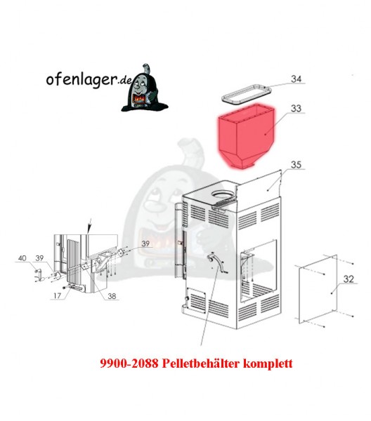 9900-2088 Pelletbehälter komplett