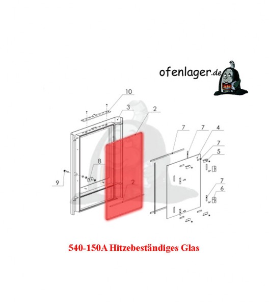 5540-150A Hitzebeständiges Glas