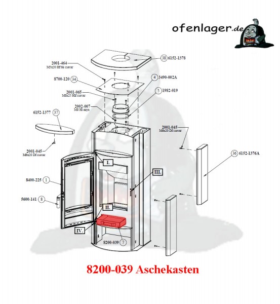 8200-039 Aschekasten