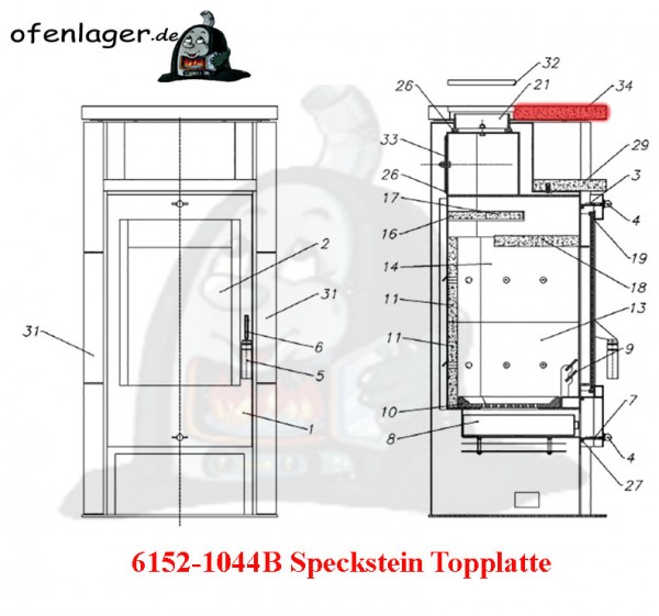 6152-1044B Speckstein