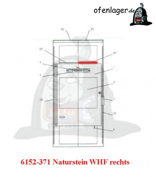 6152-371 Naturstein/Warmhaltefach