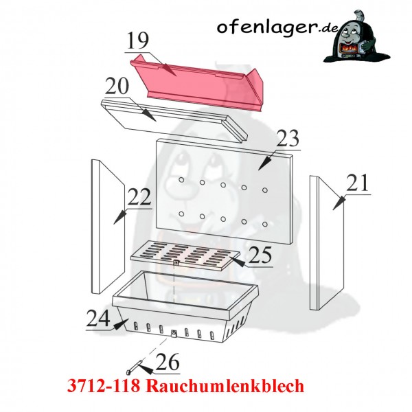 3712-118 Rauchumlenkblech