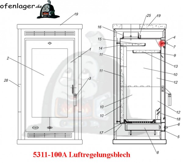 5311-100A Luftregelungsblech