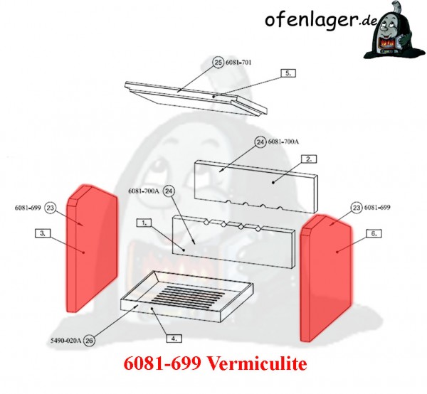 6081-699 Vermiculite / 1 Stück