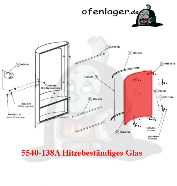 5540-138A Hitzebeständiges Glas