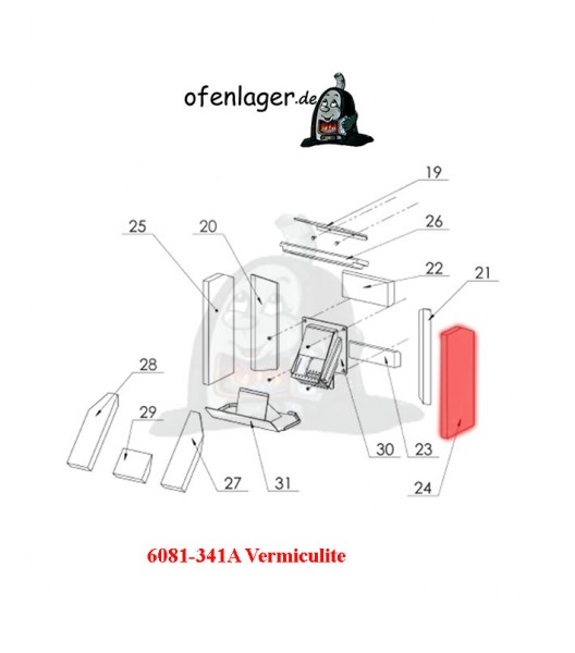 6081-341A Vermiculite / 1 Stück