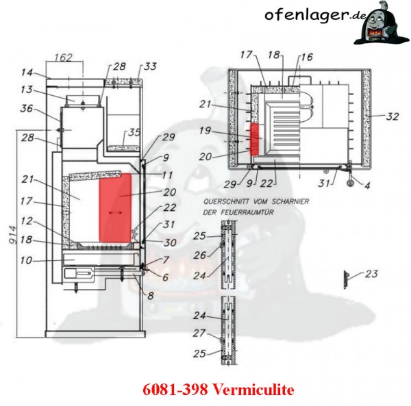 6081-398 Vermiculite / 1 Stück