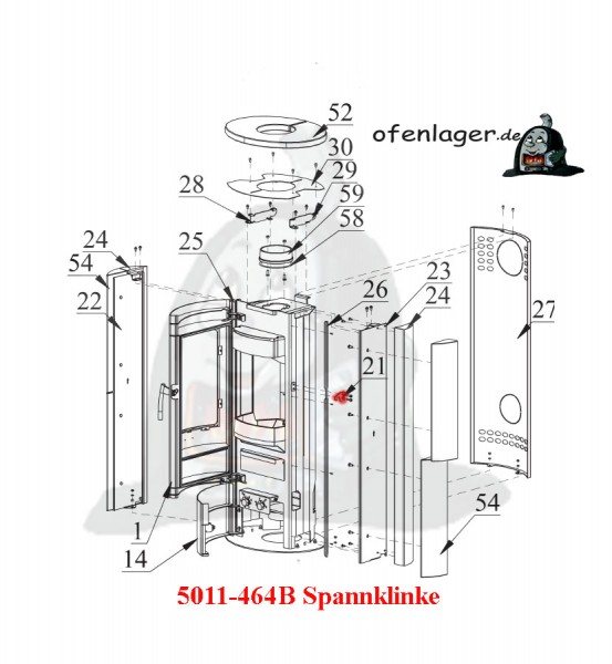 5011-464B Spannklinke