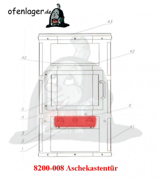 8200-008 Aschekastentür