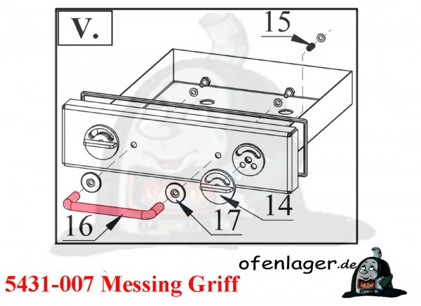 5731-007 Messing Griff