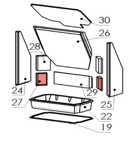 6081-1084 Vermiculite Ecke Unten / 1Stück