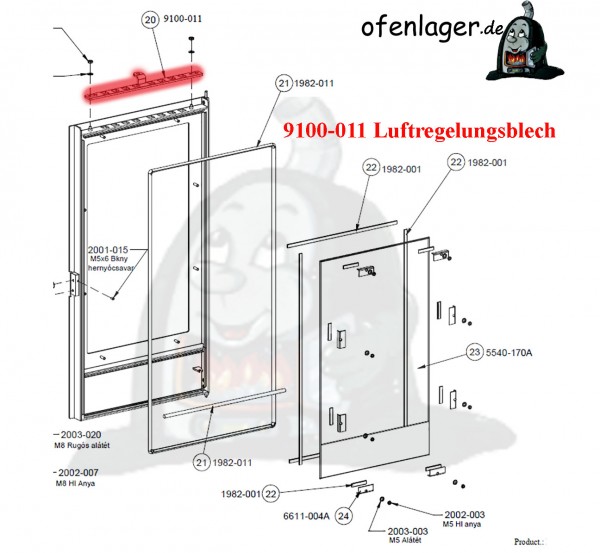 9100-011 Luftregelungsblech