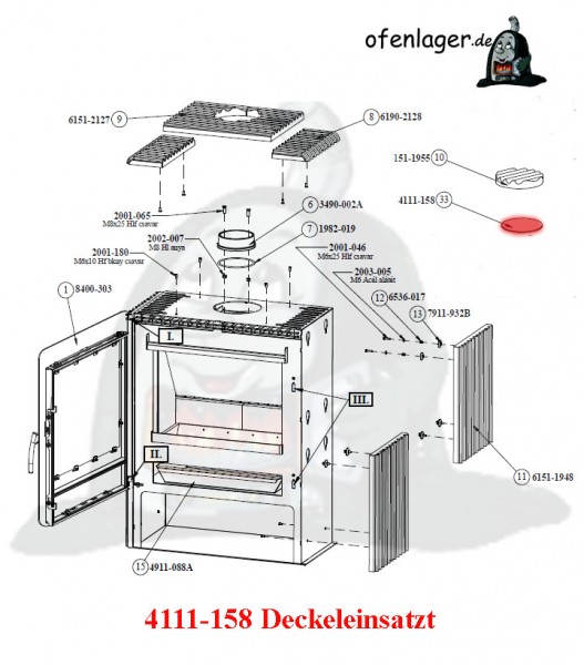 4111-158 Deckeleinsatz