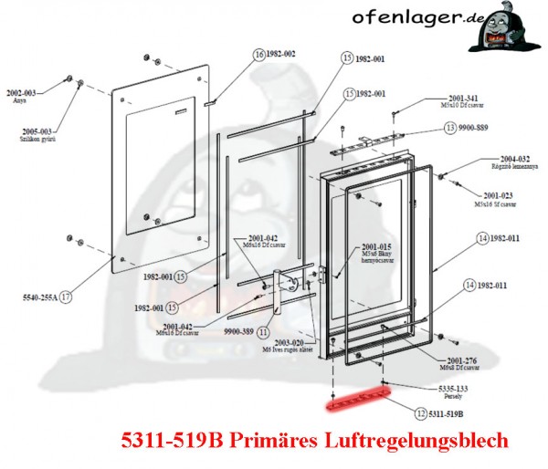 5311-519B Primär Luftreglungsblech