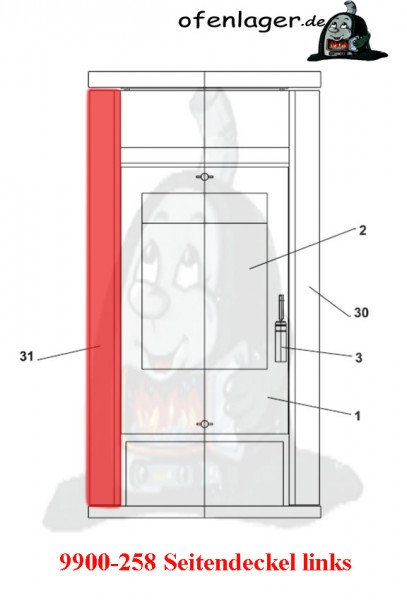 9900-258 Seitendeckel links