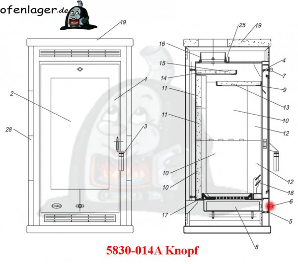 5830-014A Knopf