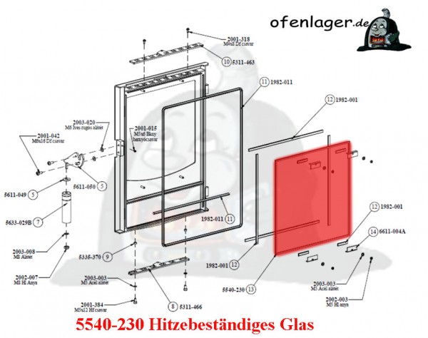 5540-230 Hitzebeständiges Glas