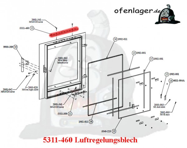 5311-460 Luftregelungsblech