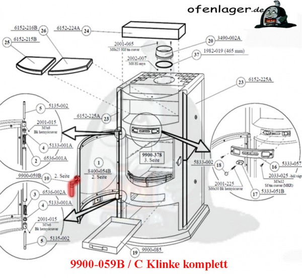 9900-059B Klinke komplett