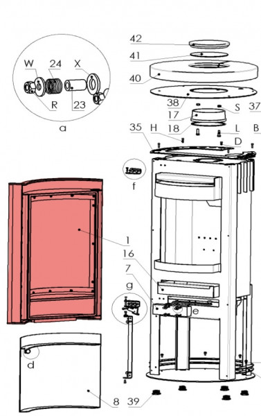 8400-410A Feuerraumtür