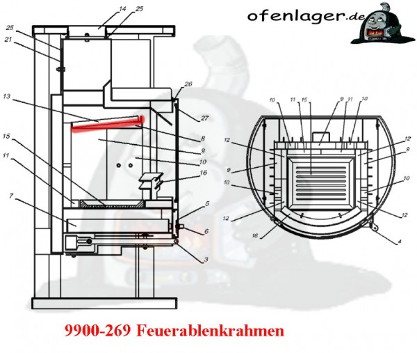 9900-269 Feuerablenkrahmen