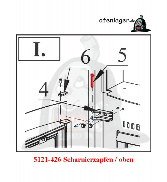 5121-426 Scharnierzapfen oben