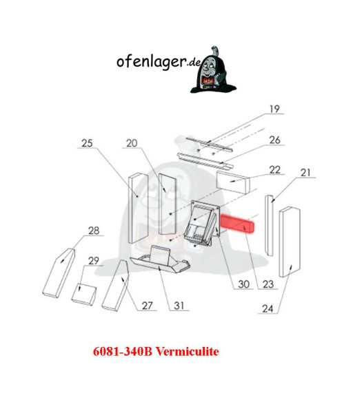 6081-340B Vermiculite / 1 Stück