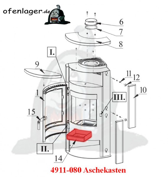 4911-080 Aschekasten