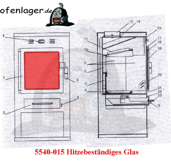 5540-015 Hitzebeständiges Glas