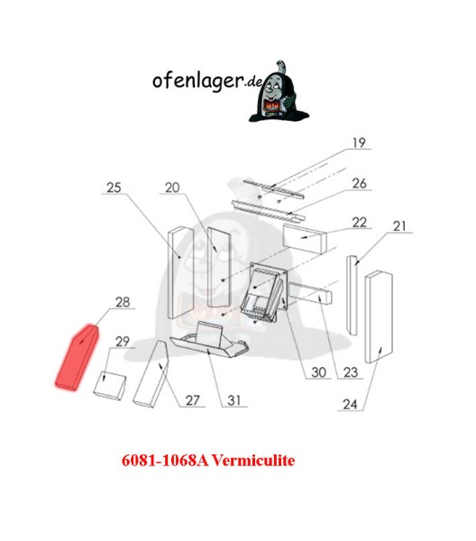 6081-1068A Vermiculite / 1 Stück