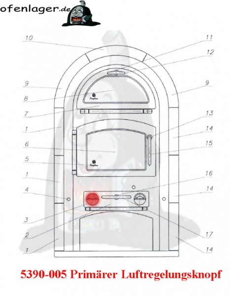 5390-005B Primär Luftreglungsknopf