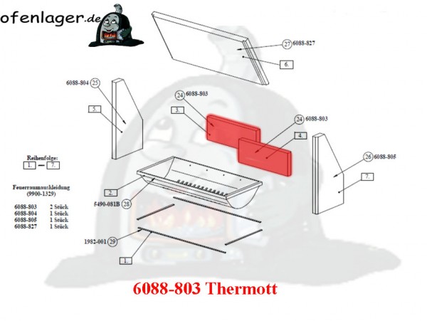 6088-803 Thermott / 1 Stück