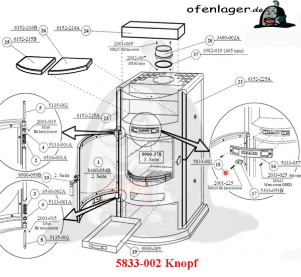 5833-002 Knopf