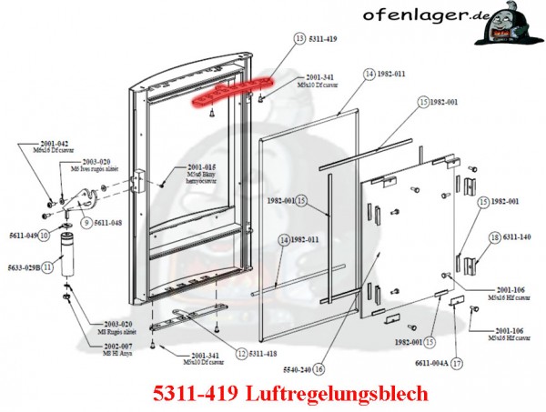 5311-419 Luftreglungsblech