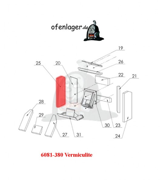 6081-380 Vermiculite / 1 Stück