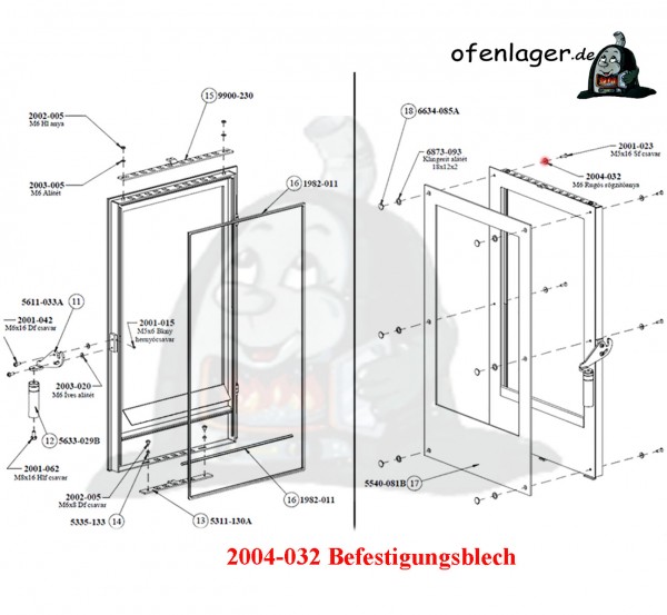 2004-032 Befestigungsblech ( 4 Stück)