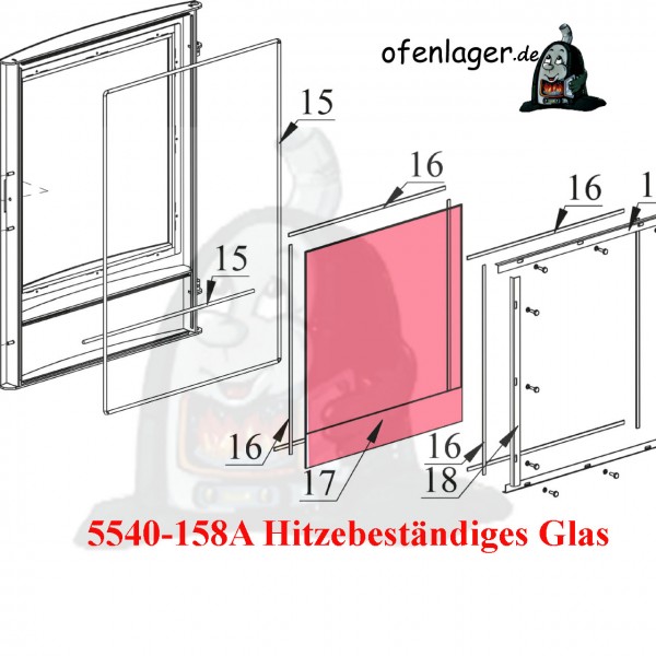 5540-158A Hitzebeständiges Glas