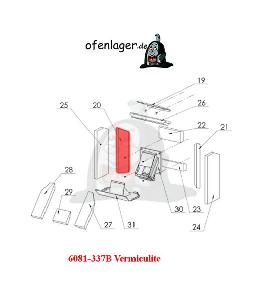 6081-337B Vermiculite / 1 Stück