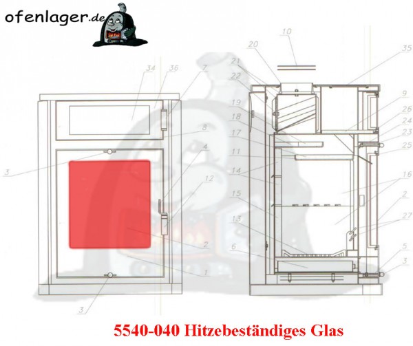 5540-040 Hitzebeständiges Glas