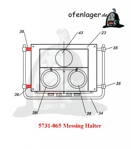 5731-065 Messing Halter / 1 Stück