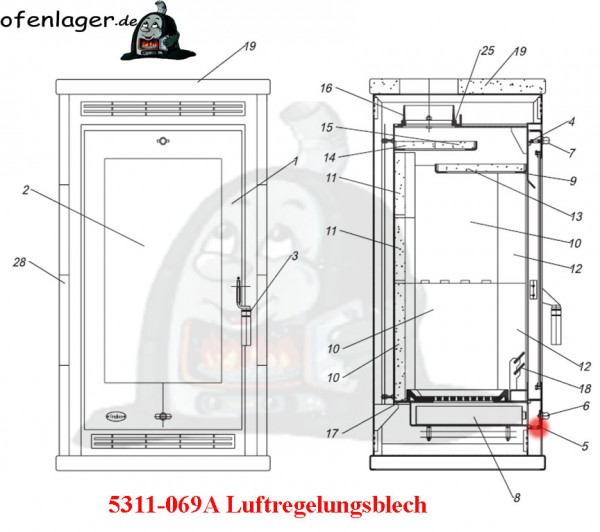 5311-069A Luftregelungsblech