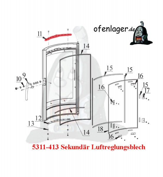 5311-413 Sekundär Luftregelungsblech