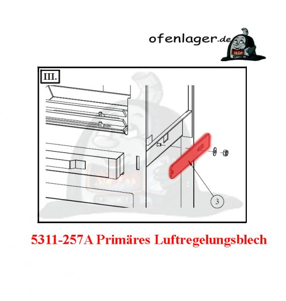 5311-257A Primär Luftreglungsblech